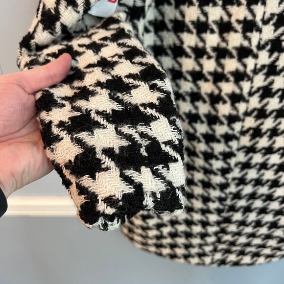 NEW Blank NYC Black White Checkered Your Own Beat Jacket Coat Size X-Small - Picture 7 of 14